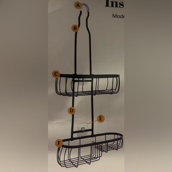 Shower Caddy Hanging Organizer for Bathroom: Over Head Hanger (Large) Stainless - Picture 1 of 4